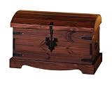 Ambientehome 57083 Truhe mit Runddeckel Sanaga Kiefer massiv T/B/H 54.5 x 89.5 x 57 cm, Kolonialstil