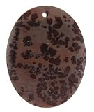 Red Picture Jasper - Oval Shape - 35X45mm 1.5mm Hole - Set of 3