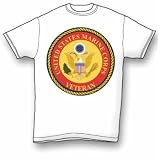 Emblem - US Marine Corps Veteran with Gr T-Shirt 6.1 Heavyweight
