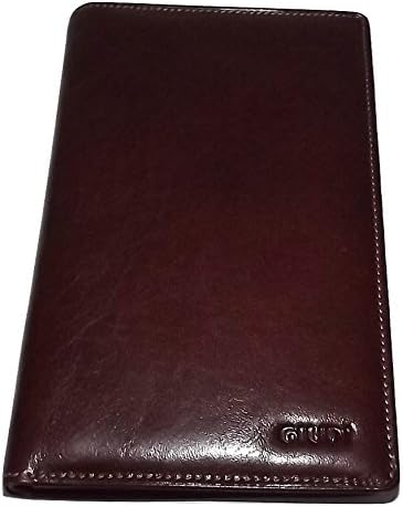 Giudi Italia Men's Tuscan Leather Breast Pocket Secretary Travel Wallet Brown