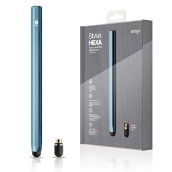 elago Stylus Hexa for iPhone 5/4S/3GS, iPad and Galaxy -World First Replaceable Tip (Extra Rubber Tip included) - Jean Indigo