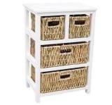 NEW Henley 4 Drawer Small White Cabinet / Storage