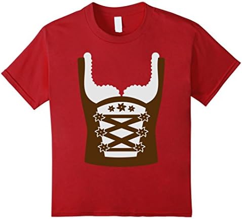 Kids Dirndl- Oktoberfest Tshirt 12 Cranberry