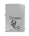 Zippo "Horoscope-Scorpio" High Polish Chrome Lighter, 9292