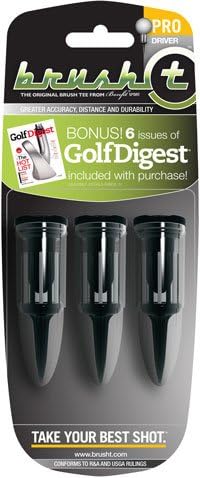 Bonfit America B1230 Brush-t Black 2.2 Inch Driver Tee - Pack of 12
