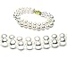 AugustinaJewelry Double Strand 7-7.5 Inches 7-8mm White AugustinaJewelry Freshwater Cultured Pearl Bracelet