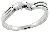 Sterling Silver 3/16 (5mm) wide Double Star Ring