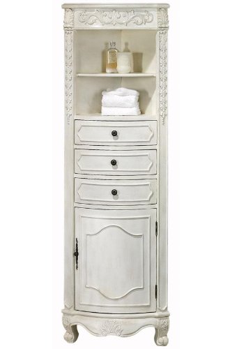 Heirloom Corner Linen Storage Cabinet, CORNER, IVORY