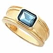 14K Yellow Gold Aquamarine Ring