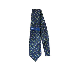 John Ashford Holiday Tie - Holly - Navy
