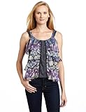 Democracy Women's Tiered Tank Top, Grape, Small