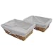 Flat Baskets with Liners Set of 2 - Honey
