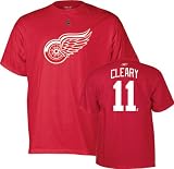 Daniel Cleary Red Reebok Name and Number Detroit Red Wings T-Shirt