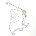Sterling Silver Belly Chain Body Jewelry Max Length 36 inches (b233a)