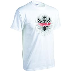 Fly Racing Logo Youth Boys Short-Sleeve Race Wear Shirt - White
