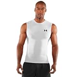 Men's HeatGear® Sleeveless T Tops by Under Armour -Large (White)