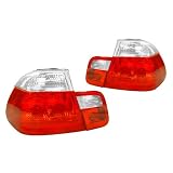 A Pair of Depo Red and Clear Lense Tail Lights - BMW 3-Series E46 4DR 1999-2001 by Depo