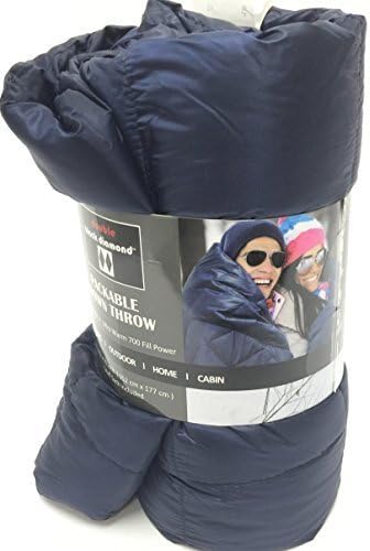 Double Black Diamond Packable Down Throw - Ultra Light 60 Inch X 70 Inch, Stuff Sack Included (Navy Blue) by Double Black Diamond