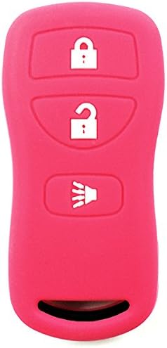 Remote Key Cover 3 Button NISSAN Dark Pink with white accents FITS ALL Same