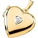 14K Yellow Gold Heart Design Diamond Locket