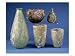 All Products : Clockwise from Left: Pear-Shaped Green Glass Flask, Sasanian, 3rd-7th Century AD Stretched Canvas Poster Print