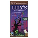 Lily's Sweets 40% Chocolate Bar Salted Almond and Milk (Case of 12) 3 Ounces