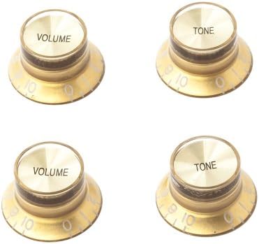 Gibson Style Top Hat Guitar Knobs - Gold/Gold (Set of 4)