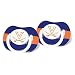 Virginia Cavaliers Navy Blue-Orange Striped 2-Pack Team Logo Pacifiers