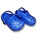 Baby : Infant Toddler Boy's Blue Clogs with Star Shaped Perforations Size 3