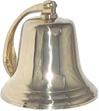 8'D Brass 1.5mm thick Ship Bell With Mounting Bracket and Screws