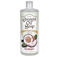 Nutribiotic Pure Coconut Oil Soap Unscented 32 Oz.