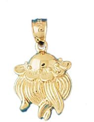 Dazzlers Solid 14k Gold Jelly Fish Charm Pendant Available in three colors from jewelsberry (weights: 2.4 grams only)
