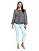Jones New York Women's Plus-Size Mixed Media Open Jacket, Jet Black/Jay White, 20W