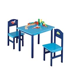 Zeller 13472 Kinder-Sitzgarnitur "Boys", 3-teilig, MDF / Tisch: 60 x 48 x 45, Stuhl: 28 x 26 x 54