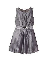 Girls Bubble Dress Nylon/Polyester/Satin/Taffeta Jeweled  Dress