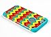 iPhone 6, DandyCase 2in1 Hybrid High Impact Hard Aqua Orange Red Yellow Chevron Pattern + Silicone Case Cover for Apple iPhone 6 (4.7
