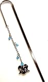 Blue Swarovski Crystal Bookmark with Angel Charm