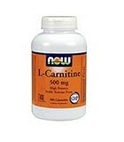Now Foods Carnitine 500mg, 180 Capsules