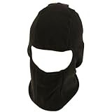 Winter 1 hole Fleece Ski Beanie Skull & Face Mask Black