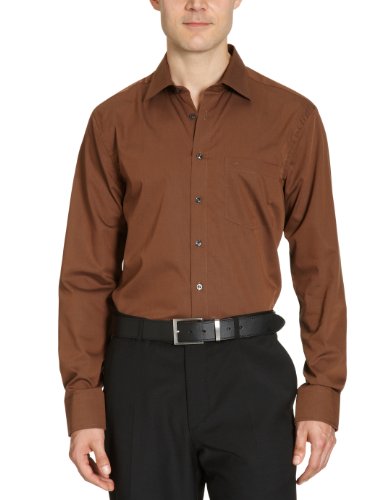 Seidensticker Herren Hemd/ Business 182790, Gr. 47 CM, Braun (braun 28) Preisvergleich