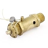 uxcell 圧力リリーフバルブ　空気圧縮機　エアーコンプレッサー用　メタル製　安全性　ゴールドトーン