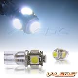 2 HID WHITE SMT 5 LED LIGHT BULBS 194 168 158 2821