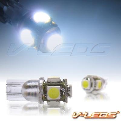 2 HID WHITE SMT 5 LED LIGHT BULBS 194 168 158 2821