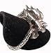 Detailed Dramatic Dragon Tail Pewter Ring