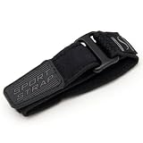 Voguestrap TX51012BK Allstrap 16-20mm Black Adjustable-Length Perforated Nylon Sport Strap Watchband