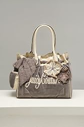 Juicy Couture Day Dreamer Grey Velour Satchel
