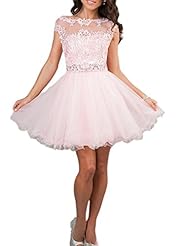 Lace Satin/Tulle Cocktail Short Evening Dress/Homecoming Dress/Bridesmaid Dress/Prom Dress/Party Dress/Wedding Dress 