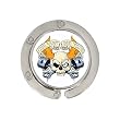 Handbag Purse Hanger Round of Live Fast Die Young Skull Flames and Pistons (Harley Davidson, Hog, Motorcycle Riding, Bike Riding, West Coast Choppers, Orange County Choppers, American Chopper)