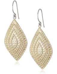 Anna Beck Designs "Lombok" 18k Gold-Plated Divided Shield Earrings