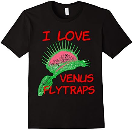 Men's I Love Venus Flytraps Dionaea Muscipula Carnivorous Plants 2XL Black